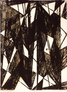 Monotipo, olio su carta, 1954