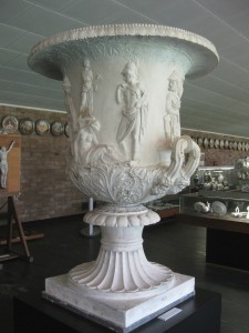 7 calco in gesso vaso in marmo collezione mMedicea 1770 1800 originale Uffizi