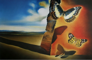 9 Paesaggio con farfalle 1956 Dali