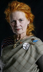 Fashion Designer Vivienne Westwood in her studio